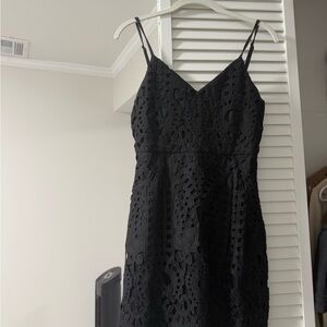 Elegant Black Lace Dress